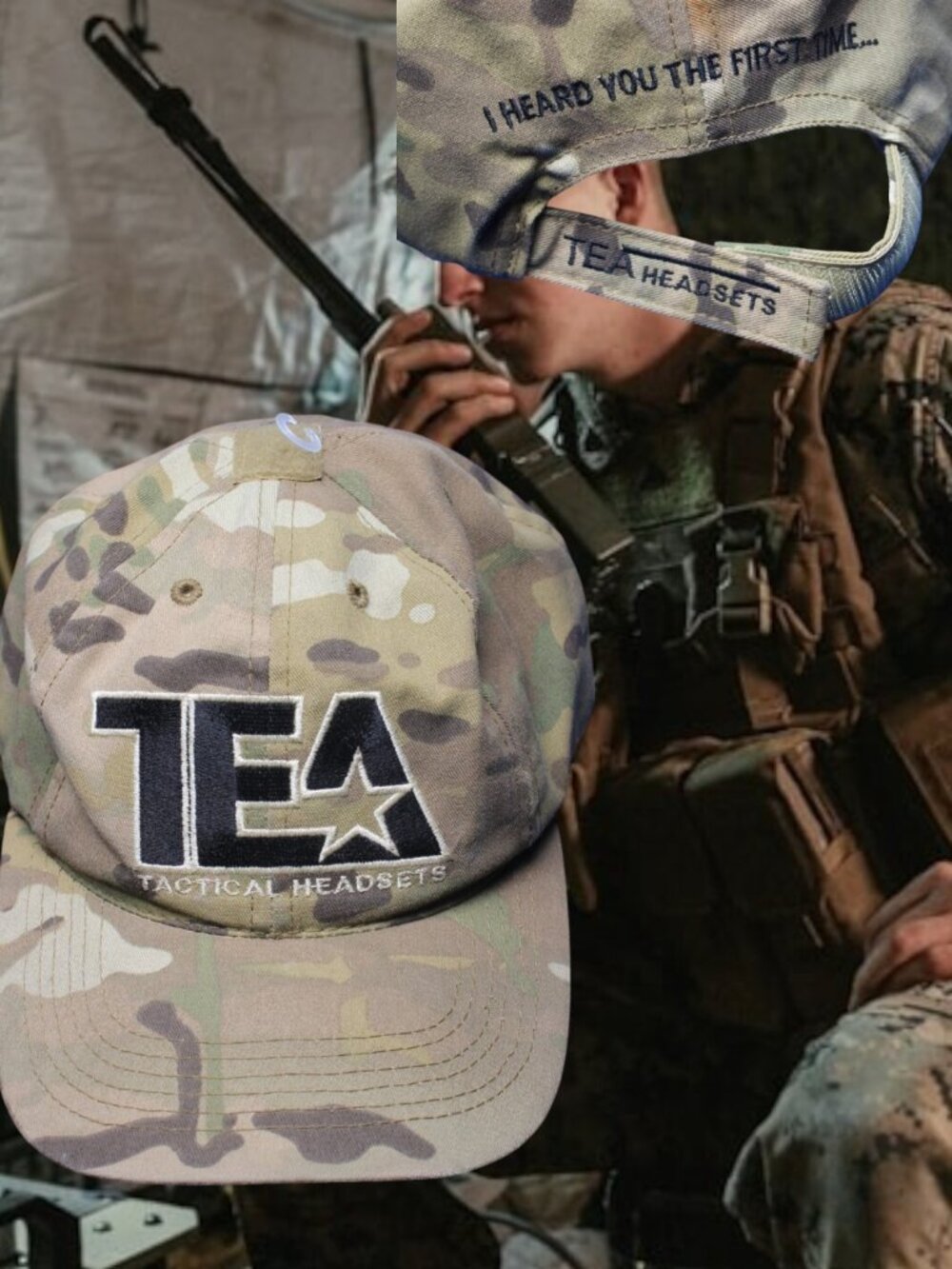 Military Tactical Headset hat cap camo